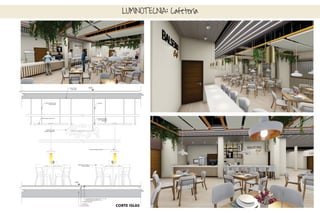 LUMINOTECNIA: Cafetería
CORTE ISLAS
 