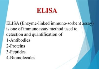 elisa & IF.pptx ELISA and immunofluorescence | PPTX