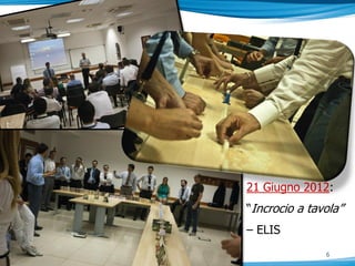 21 Giugno 2012:
“Incrocio a tavola”
– ELIS
               6
 
