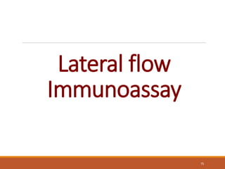 75
Lateral flow
Immunoassay
 