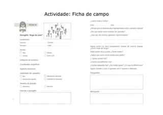 Actividade: Ficha de campo

 