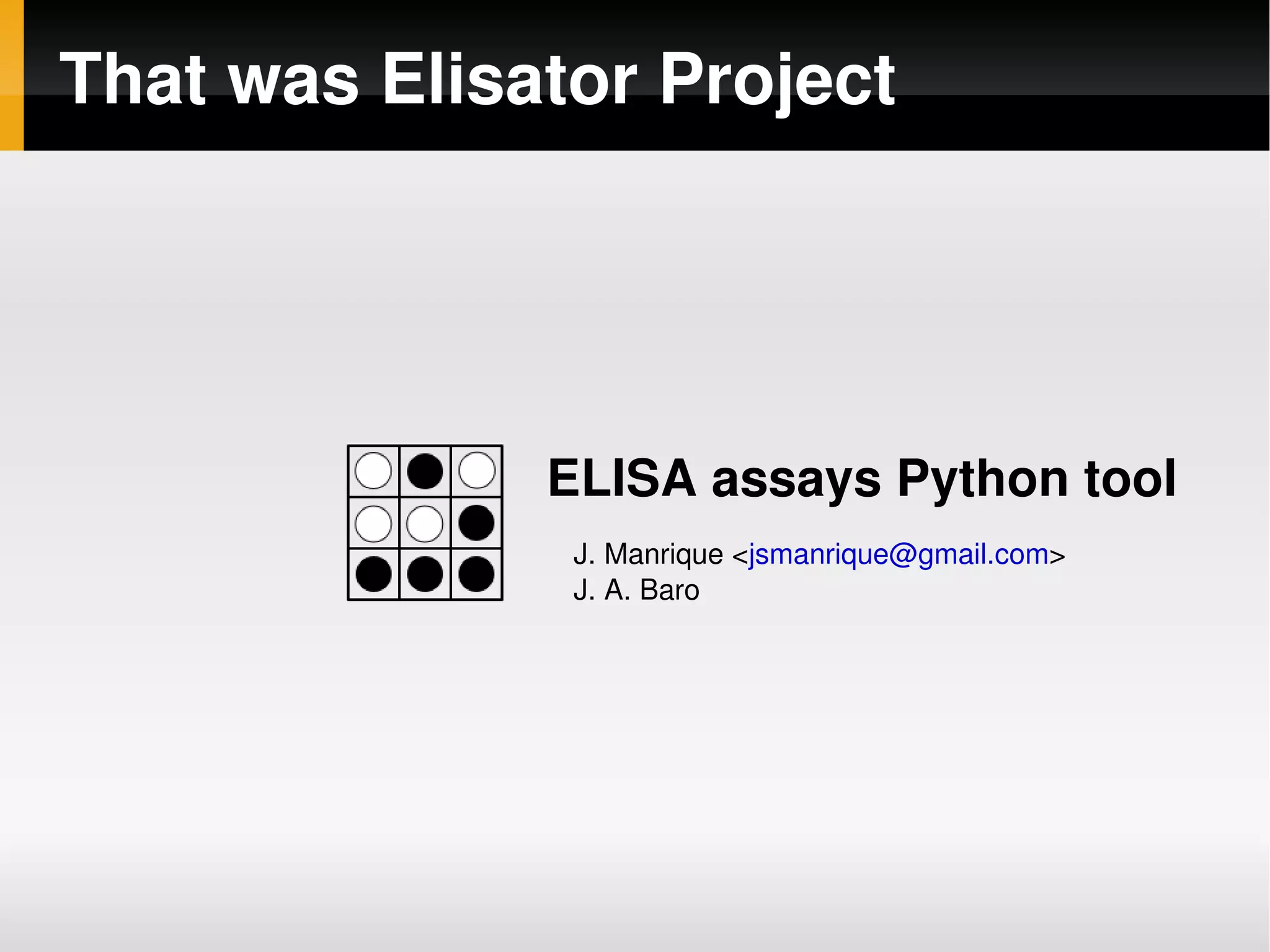 Elisator slides for Maemo Summit 2008