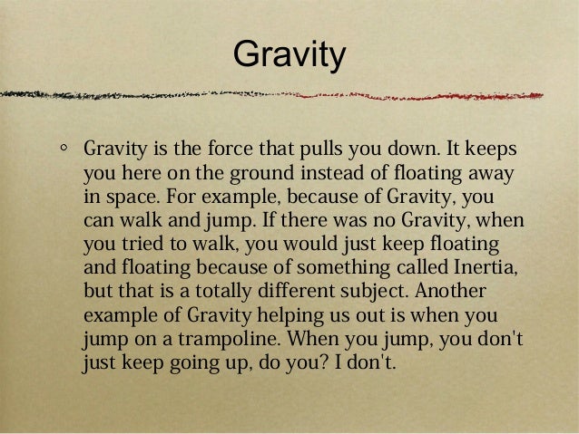 Gravity assignment image
