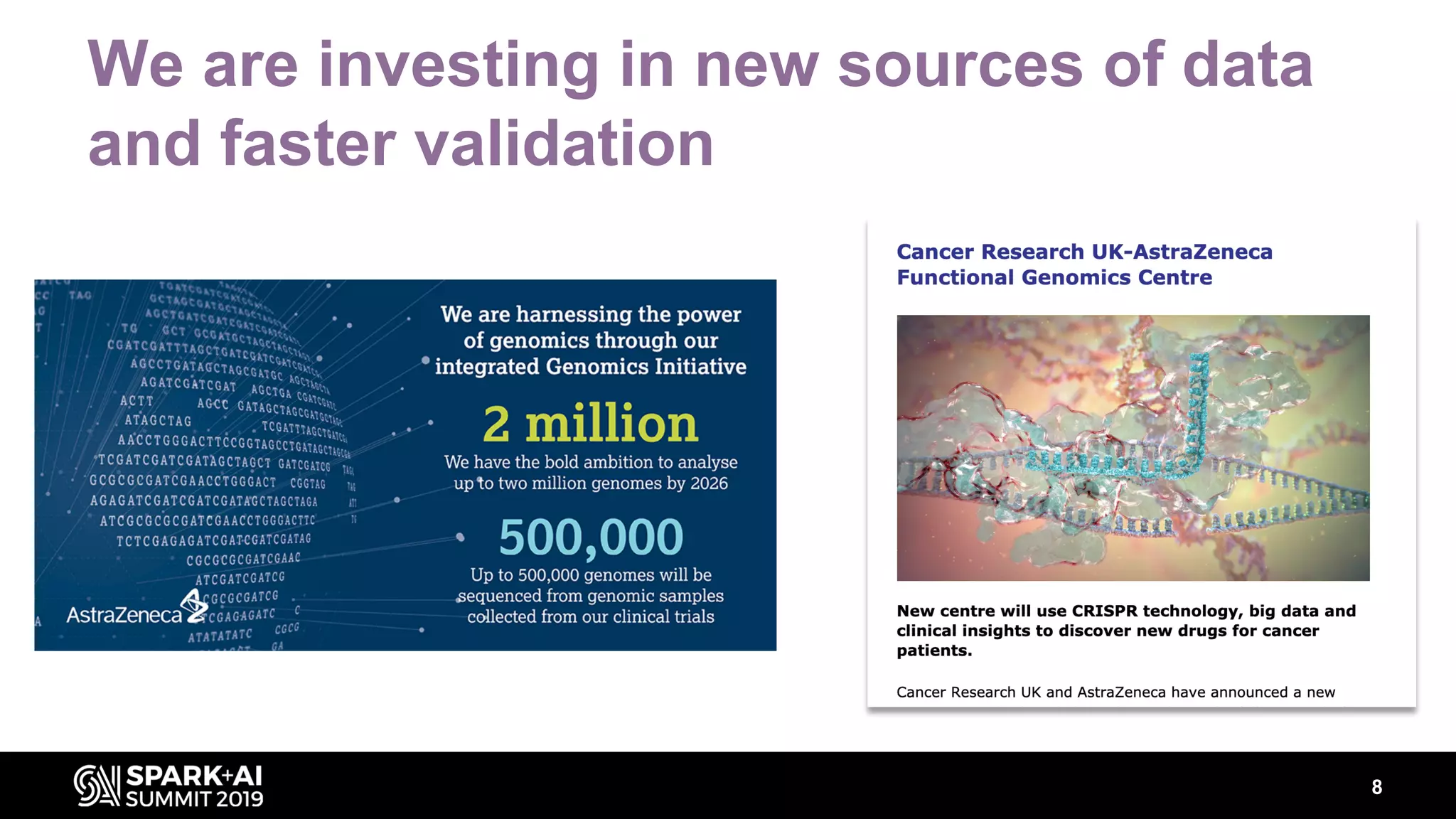 We are investing in new sources of data
and faster validation
8
 