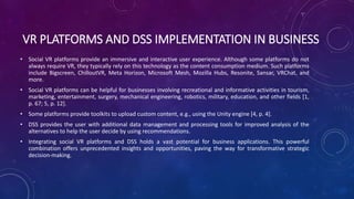 Elishys, D. APPLICATION OF SOCIAL VIRTUAL REALITY PLATFORMS AND ...