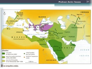 Le djihad o guerre sainte
•Désigne
l’obligation de
faire la guerre
pour étendre
ou défendre
l’Islam
31
 
