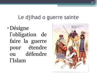Profesor: Javier Anzano
3.3. La integración de los pueblos
conquistados
• Los musulmanes permitían conservar la religión
a los pueblos conquistados. Así, judíos y
cristianos (pueblos del libro) eran una minoría
protegida, aunque debían pagar un tributo.
• Aún así, la mayoría de los habitantes de los
territorios conquistados se convertían al
islamismo para conseguir ventajas sociales y
económicas.
32
 