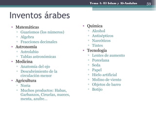 Profesor: Javier Anzano
La noria musulmana
Tema 1: El Islam y Al-Andalus
59
 