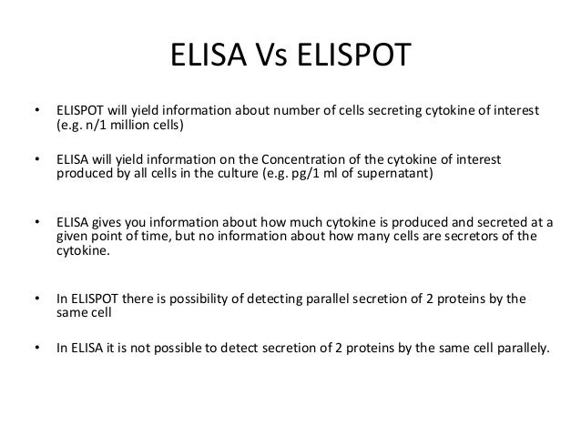 ELISA Vs ELISPOT - Principle, Procedure, Advantages
