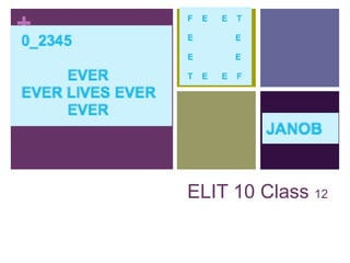 + 
ELIT 10 Class 12 
 