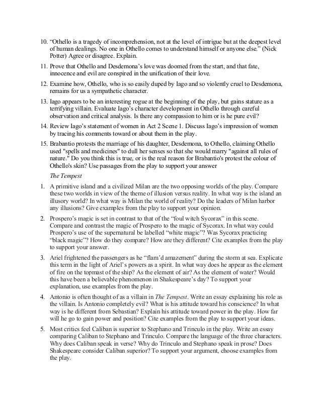othello essays on jealousy