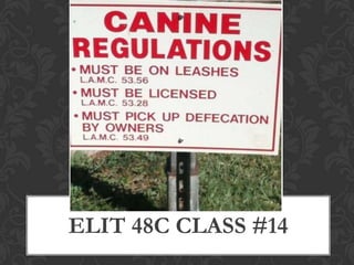 ELIT 48C CLASS #14
 