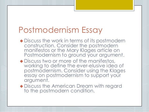 From Thesis To Essay Writing Postmodernism Essay Proposal Essay Topics Ideas also Psychology As A Science Essay Elit C Class Post Qhq Version Thesis Statements For Persuasive Essays