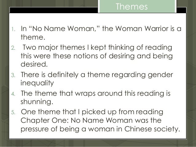 the theme of identity in maxine kingstons the woman warrior Visit biographycom and learn more about the life and work of chinese american author maxine hong kingston author of the woman warrior. the theme of identity in maxine kingstons the woman warrior Visit biographycom and learn more about the life and work of chinese american author maxine hong kingston author of the woman warrior.
