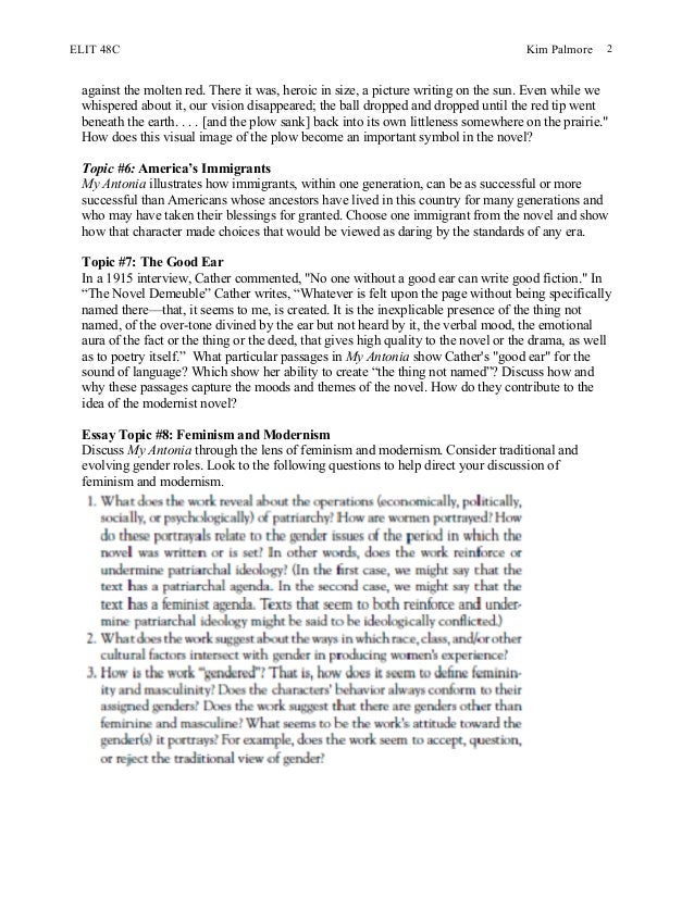 My antonia essay