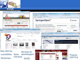 Formação – utilizadores da biblioteca escolarÉ na Universidade que existe mais formação fornecida aos utilizadores da bibliotecaNo ensino politécnico é onde há menos formação deste tipoAs bibliotecas universitárias como parte integrante da vivência académica e da investigação