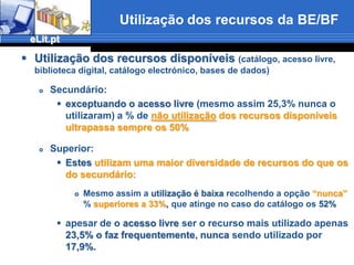 Frequência da BE/BF noutros ciclos de ensino%