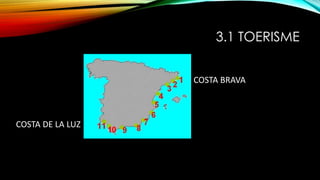 3.1 TOERISME
COSTA BRAVA
COSTA DE LA LUZ
 