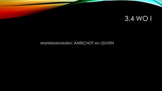3.4 WO I
Martelaarssteden: AARSCHOT en LEUVEN
 