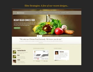 Elite Strategies: A few of our recent designs...
 