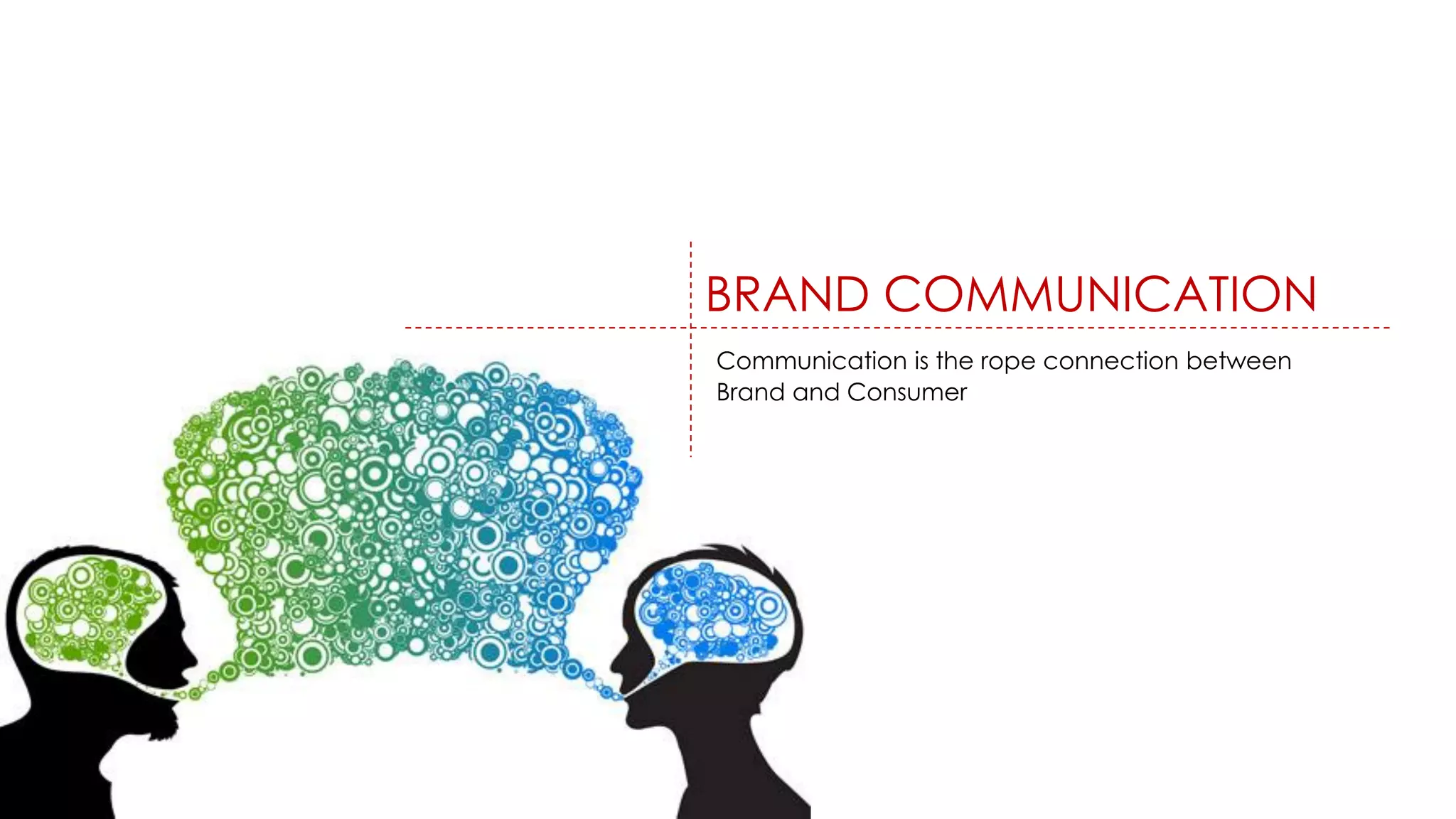 Communication is the rope connection between
Brand and Consumer
BRAND COMMUNICATION
 