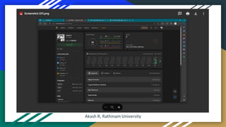 Akash R, Rathinam University
 