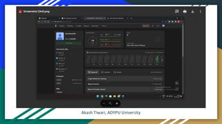 Akash Tiwari, ADYPU University
 