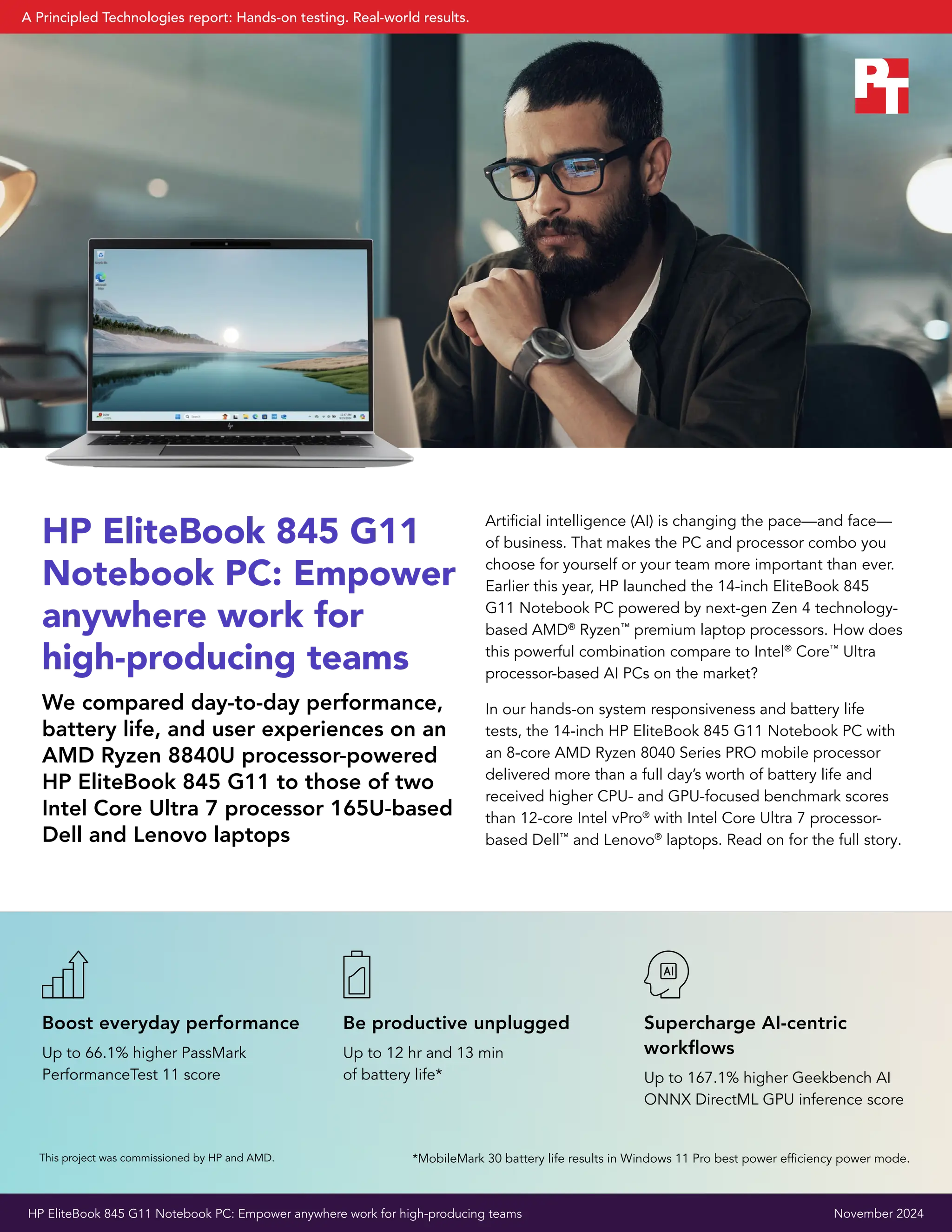 HP EliteBook 845 G11 Notebook PC: Empower anywhere work for high ...