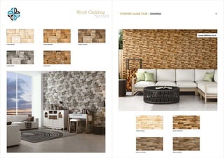 IROKOVERDEIROKOCOFFEE
IROKO BROWNIROKOBEIGE
06VITRIFIED GLAZE TILES I 300x600MM
FARO NUTFARO GRIS
FAROCOFFEEFARO BROWNFARO BEIGE
Wood Cladding
 