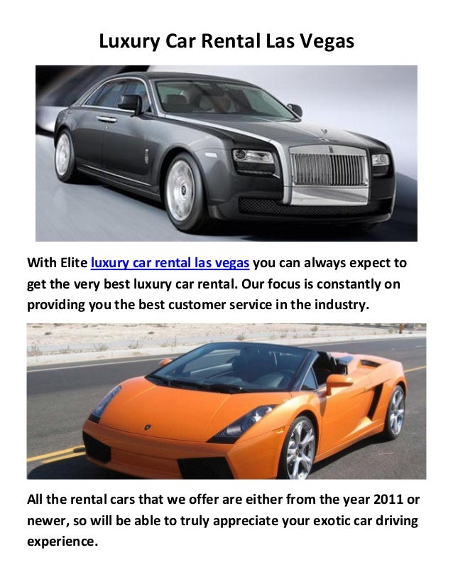 Elite Exotic Luxury Car Rental Las Vegas