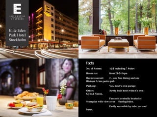 Elite Hotels Sweden Presentation for MICEboard