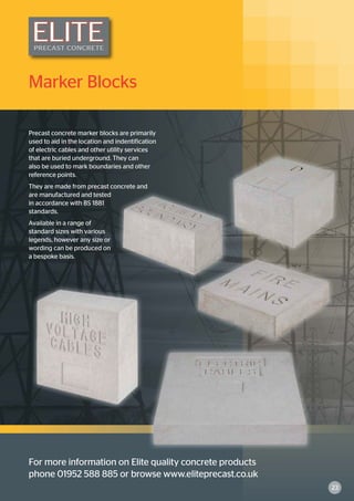 Elite - Underground Concrete Cable Protection & Cable Troughs | PDF