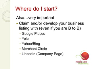 Make social media part of your overall marketing mix