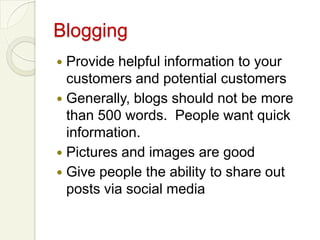 LinkedInCompany ProfileFill it out with as much detail as possibleAdd employees who are on LinkedIn Products and services should be listed