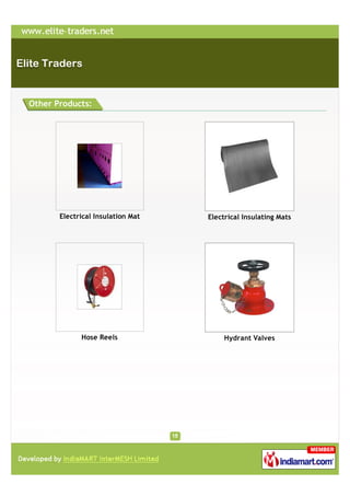 Other Products:




       Electrical Insulation Mat   Electrical Insulating Mats




             Hose Reels                 Hydrant Valves
 