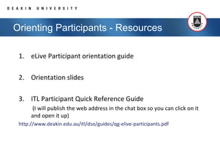 Presentation Participant Guide Examples Elluminate training introduction | PPT