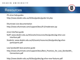Elluminate training introduction | PPT