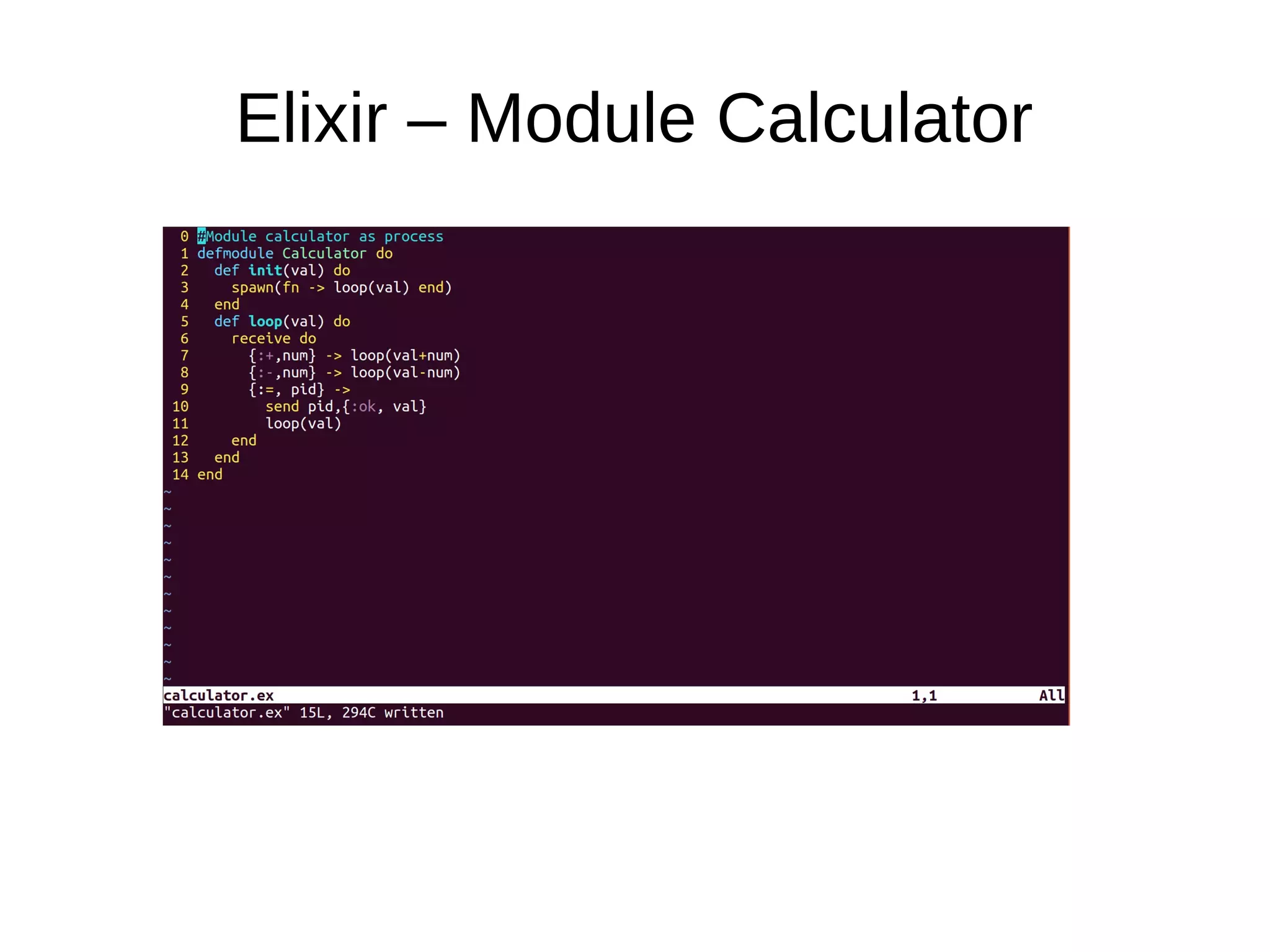 Elixir – Module Calculator
 