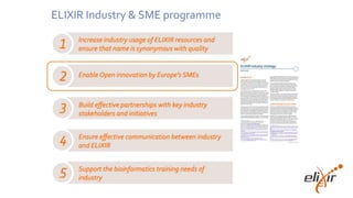 ELIXIR Industry & SME programme
 