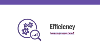 Efficiency
too many connections?
 