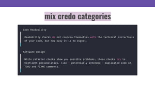 mix credo categories
 