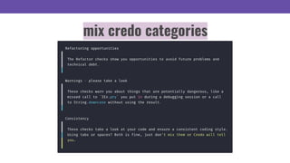 mix credo categories
 