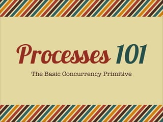 Processes 101The Basic Concurrency Primitive
 