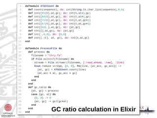 GC ratio c alculation in Elixir 
 