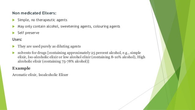 Pharmaceutical Elixirs