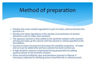 Elixirs | PPTX | Alcoholic Beverages | Food & Drink