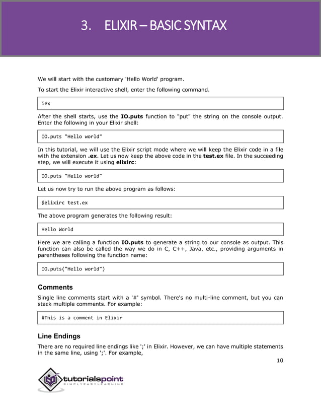 Elixir tutorial | PDF