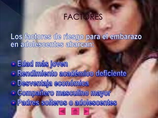 embarazos en adolecentes