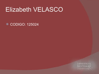 Elizabeth VELASCO  ,[object Object]