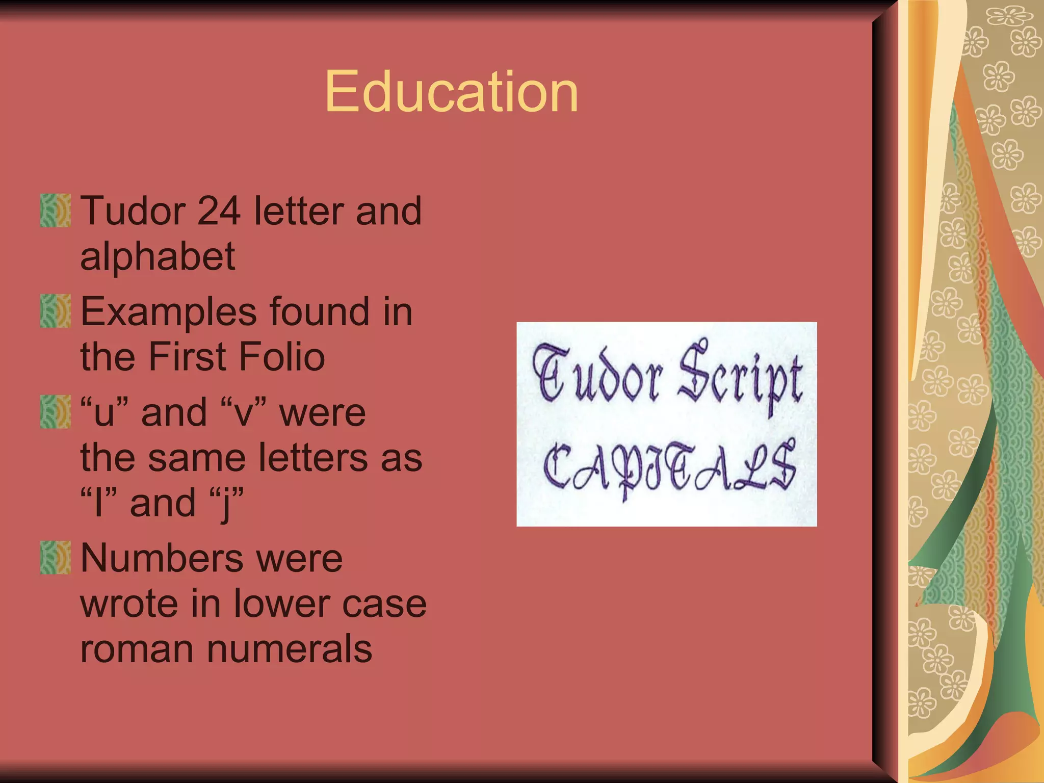 Elizabethan Childhood and Education | PPT